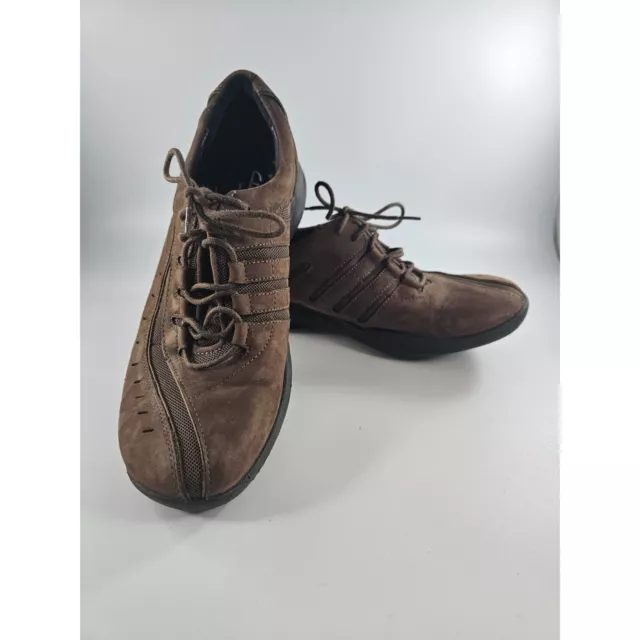 Clarks Wave Wheel Brown Women's Walking Shoes, Size 9, Leather Lace-up #86509