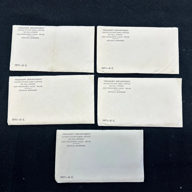 1971 US Mint Set uncirculated Envelope