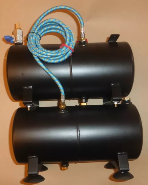 Kombo aus 2x Airbrush Kompressor-Drucktank 3l Druckbehälter AS196, wie neu