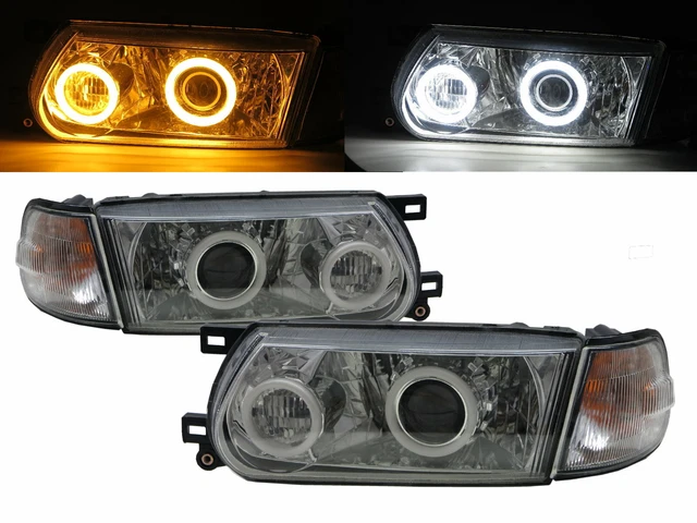 Sentra B13 95-17 Cotton Halo Projector Headlight Chrome EUROPE for NISSAN LHD