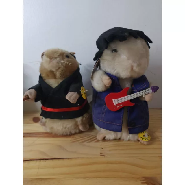 Gemmy DANCING HAMSTER and KUNG FU HAMSTER 2002 Lot of Two