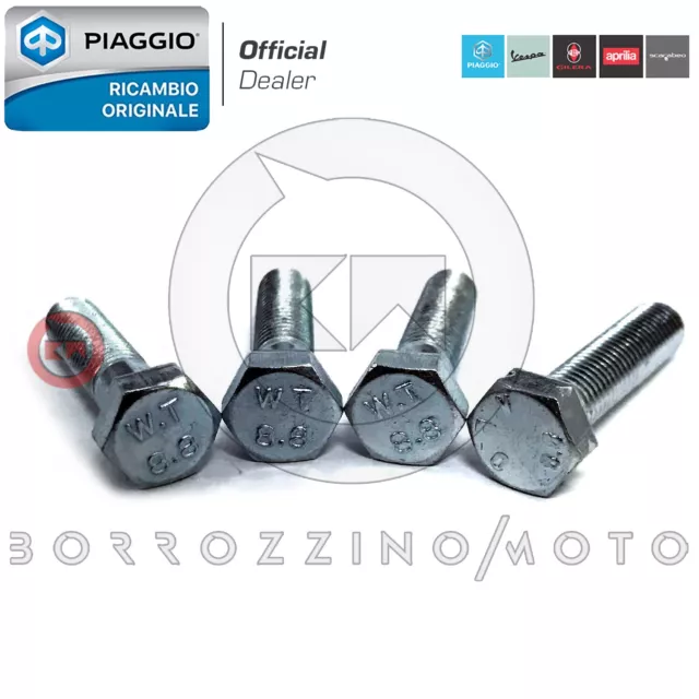 Kit Serie 4 Viti Bulloni Testa Cilindro Originali Piaggio Vespa 50 Special L N R