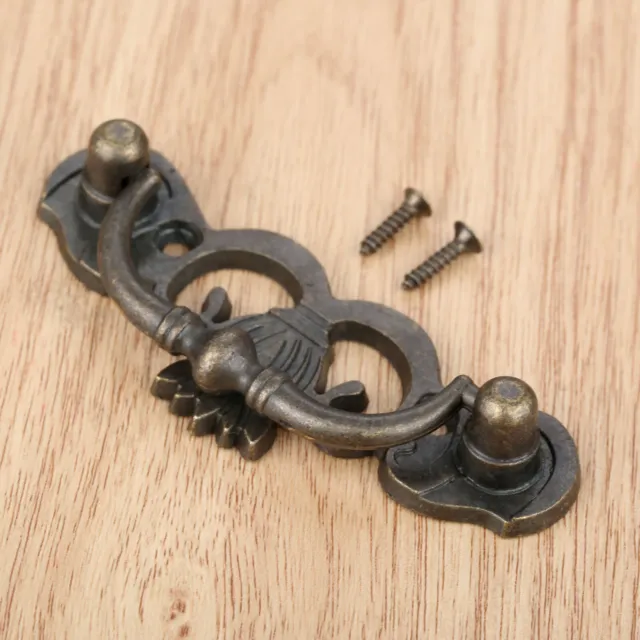 Antique Bronze Dresser Cabinet Knobs Drawer Closet Pulls Handles Ring Knocker