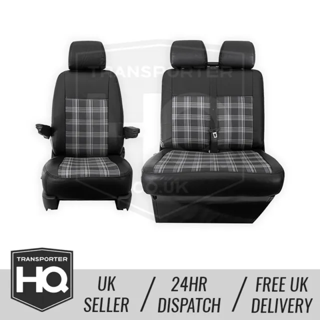 VW T5 (03-09) – 2+1 Grey GTI Style Seat Covers