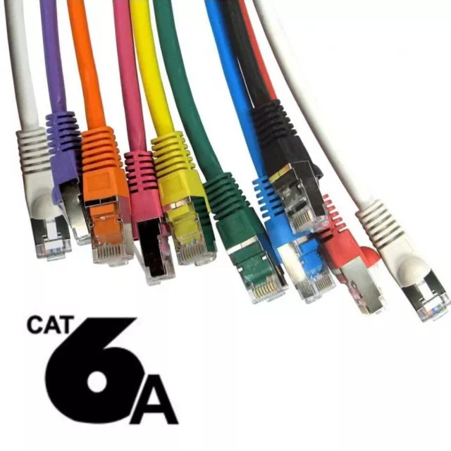 Cat6A FAST Internet Cable SSTP Shielded RJ45 Network Ethernet 10GIG Gaming LOT