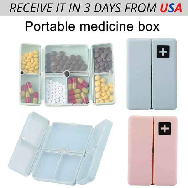 7 Day Pill Storage Magnet Box Medicine Container Holder Dispenser Case Organizer