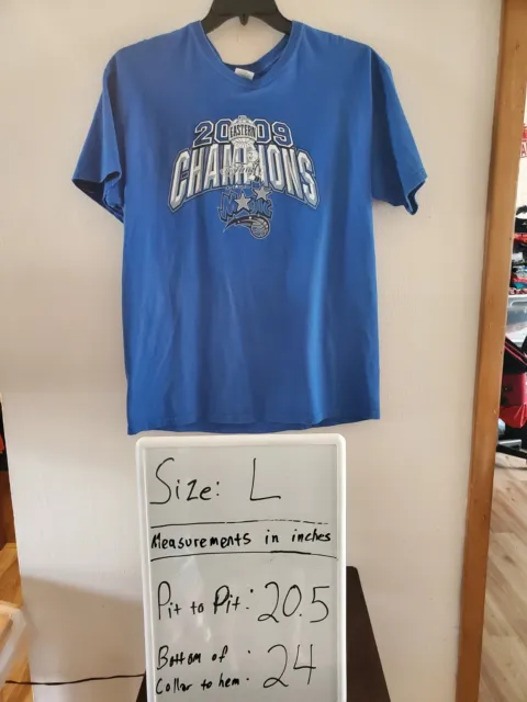 2009 Orlando Magic Shirt Men's Large Blue NBA Finals Conference Champions