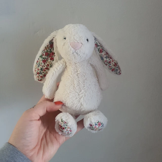 JELLYCAT BASHFUL BLOSSOM Bunny Rabbit Soft Toy Small Cream Floral Small