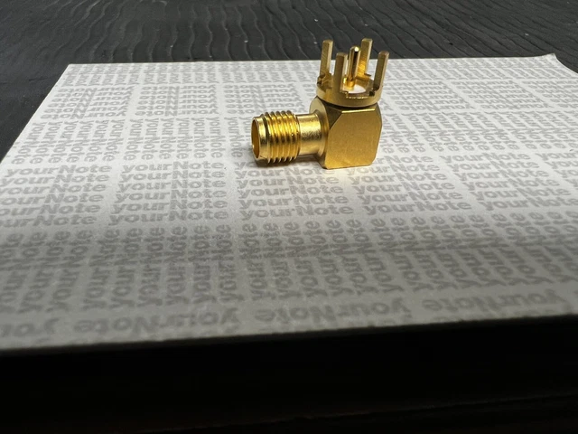 SMA Female Jack Right Angle Solder PCB Mount With Thru Hole Bulkhead RF Connector Coaxial Adapter 5