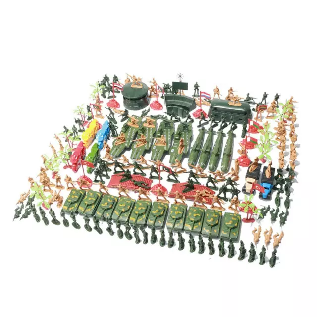 219Pcs Army Men Soldier Playset Toy with Map Storage Box Army Base Model War