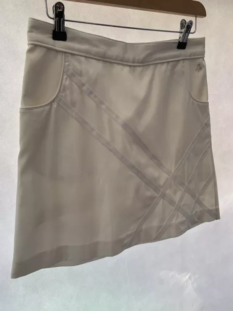 golf skort green lamb size 8 white polyester short womens 3