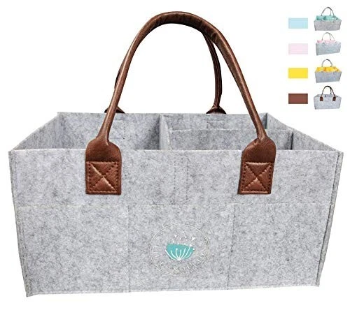 Baby Diaper Caddy Organizer: Large Organizer Tote Bag for Boys Girls Infant
