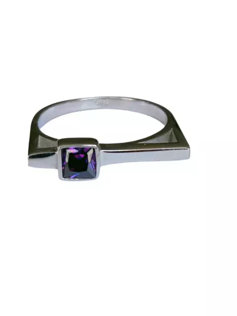 Turkish Handmade 925 Sterling Silver Amethyst Ladies Ring Sz 7