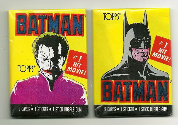 Batman Movie Trading Cards (Topps, 1989) 1 Wax Pack (1st Series)