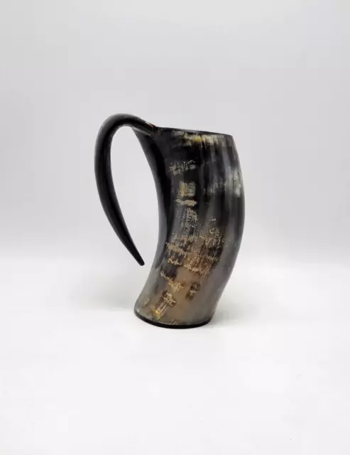 Medieval Alehorn Beer Wine Viking Drinking Beverage Horn Tankard Mug for Vince