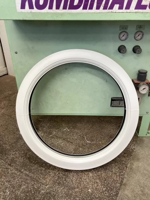 White Round circle upvc window 600mm Unglazed