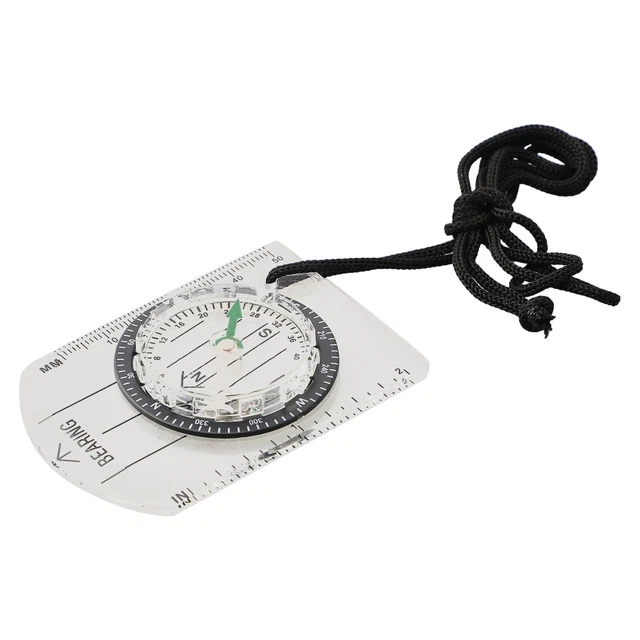 MAP SCALE RULER for Compass with Protractor Outdoor Camping Hiking ...