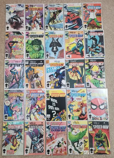 Web of Spider-Man #1 - 129 & Annual #1 - 10 Complete Set Run Comic Lot (32 118)