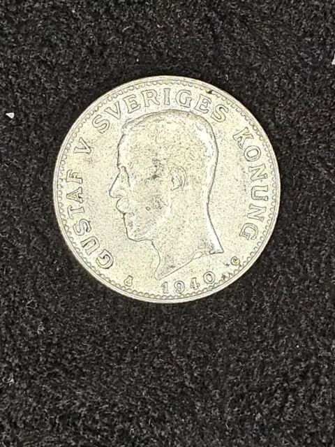 1 Krona 1940 Sweden Silver Coin