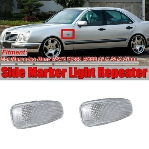 2Pcs LED Side Turn Signal Marker Light For Mercedes-Benz W210 W638 W208