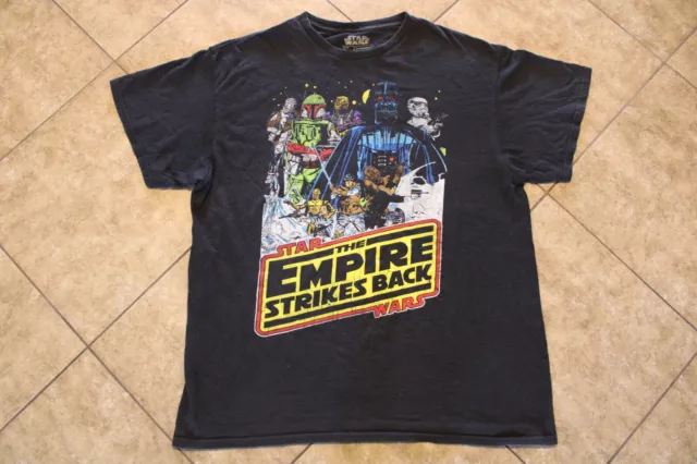 Star Wars Empire Strikes Back T-Shirt Size Large Black A11-20