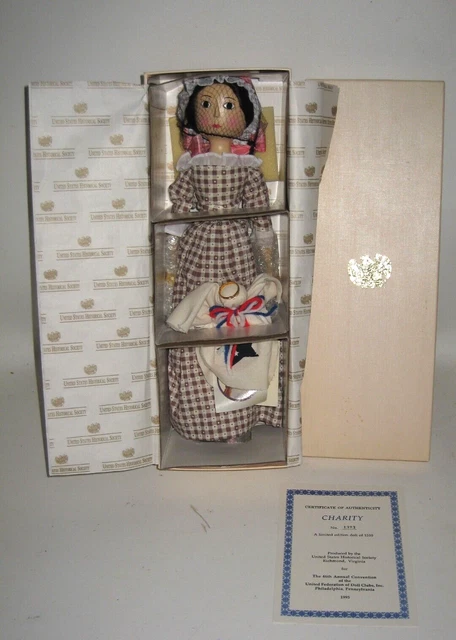 1995 UFDC Annual Convention Charity  1323/1510 Wood Doll 14.5" MIB #BR18