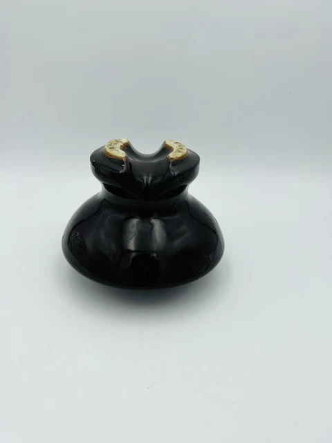6” X 4.5” Vintage Brown LOCKE Porcelain/Ceramic High Voltage Power Insulator. 4