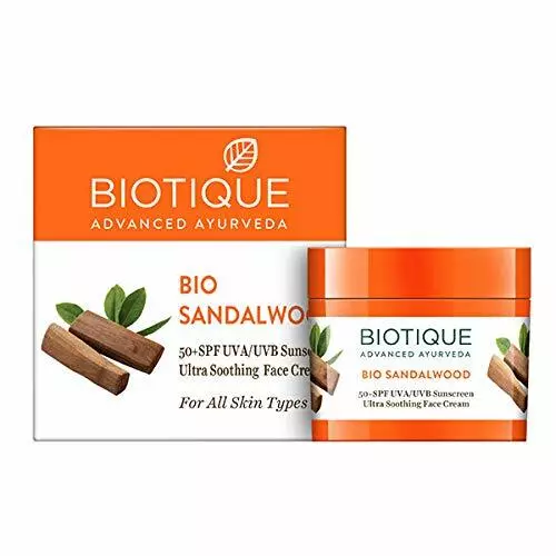 Biotique 50gm Of Advance Ayurveda Bio Sandalwood Sun Cream With SPF 50(All Skin)