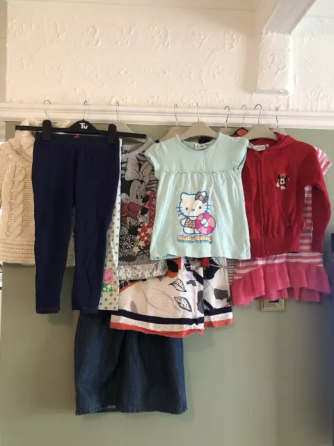 girls clothes bundle size 4-5 Tops Dress Leggings Jumper Hello Kitty Disney