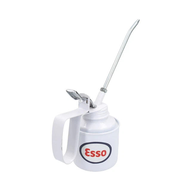 Esso Oil Can Applicator Vintage Style Decorative Lubricant Pot Metal Spout Small