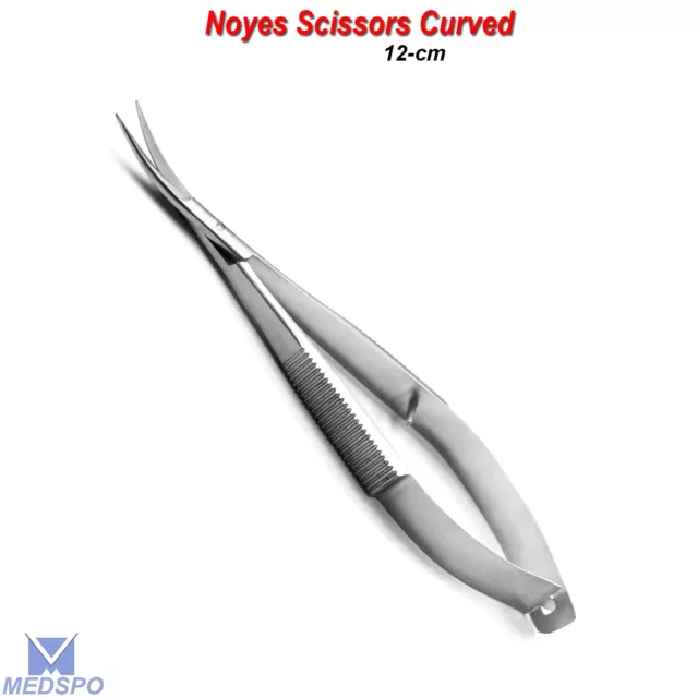 Microsurgery Iris Curved Noyes Spring Scissor Surgical Dissecting Instruments CE 3