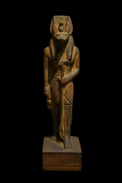 UNIQUE ANTIQUE ANCIENT EGYPTIAN Statue Heavy Stone Anubis God of Death Handmade