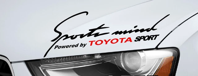"Sports Mind Powered By TOYOTA SPORT" Decal Sticker – Silver Emblem For Camry Corolla