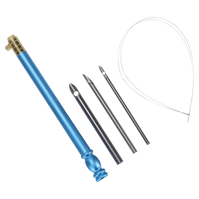 Rostfreier Stahl Sticknadel-Set Punch-Needle-Stickerei Hölzern Stanznadel
