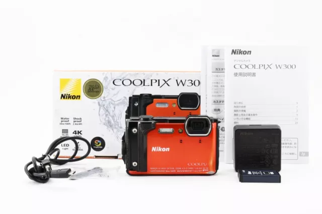 Nikon COOLPIX W300 16MP 4k Ultra HD Waterproof Orange Digital Camera［Very good］