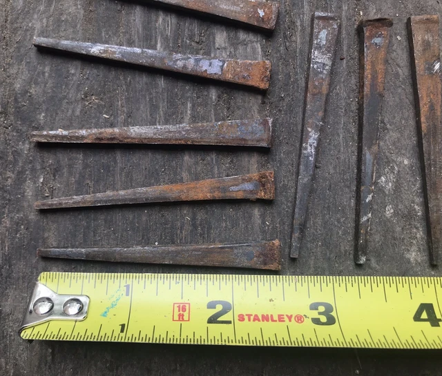 Vintage Lot of 30 2.5” Square / Rectangle Head Iron Nails 3