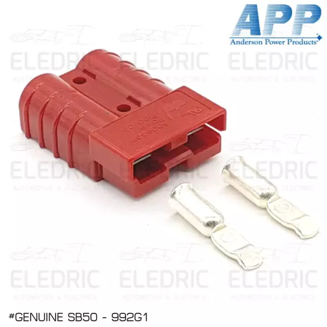 1X GENUINE Anderson Plug Red Connector 50A SB50 992G1 Caravan 4X4 Dual Battery