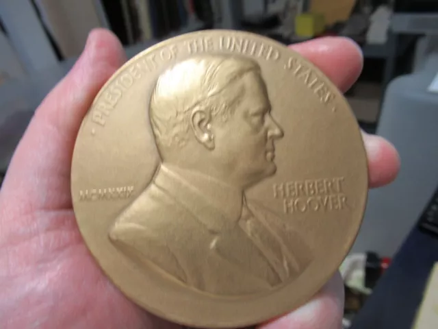 Us President Herbert Hoover March 4 1929 Inauguration Medal, Large 3", Sinnock 3