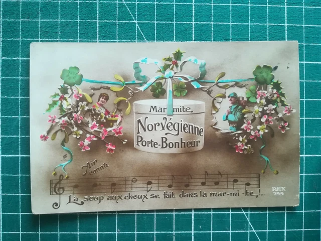 Vieille Carte Postale Patriotique Française - Je Rêve Au Bonheur De T'aimer Toujours | Collection Sentimentale Et Rétro