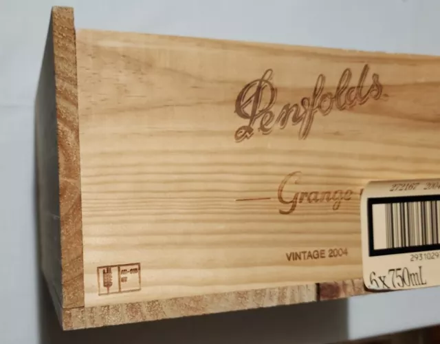 Empty Box Penfolds Grange Vintage 2004 Wooden Case