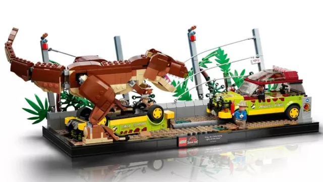 LEGO® 76956 Jurassic World Park Ausbruch des T. Rex Dinosaurier Dino Diorama EOL 3