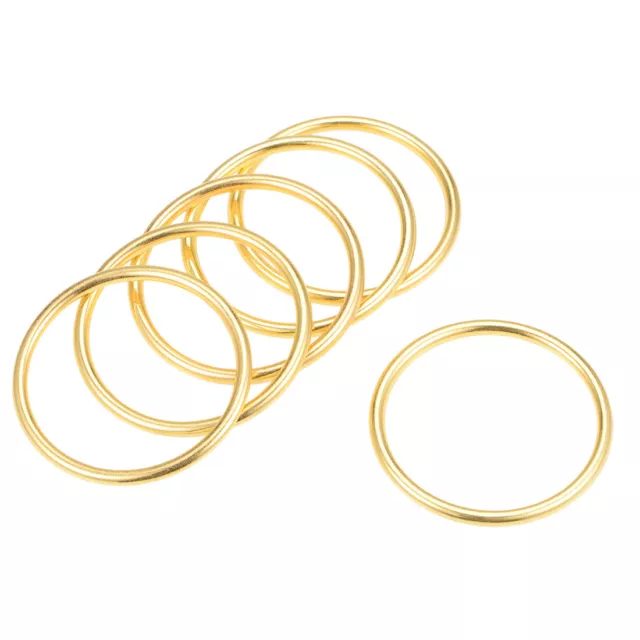 6 pz fibbia 1.6"(40mm) anello O tono oro attrezzi borse artigianato Fai Da Te
