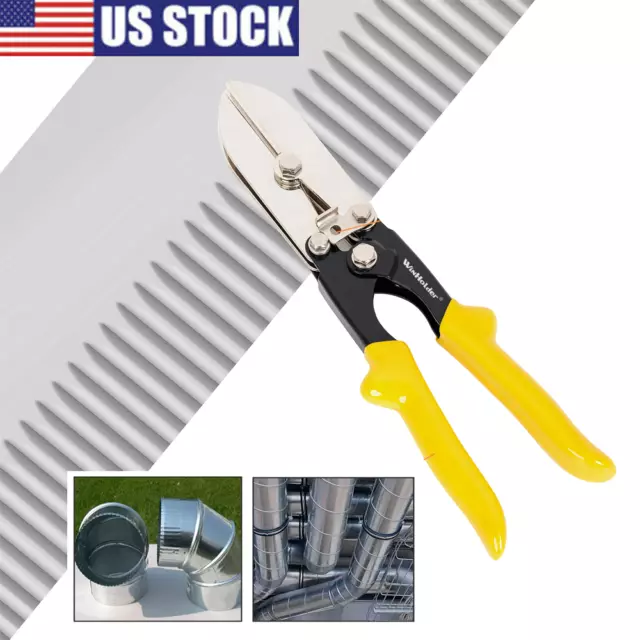 5-Blade Sheet Metal Crimper Hand HVAC Tool For 24-28 Gauge Downspout Stove Pipe