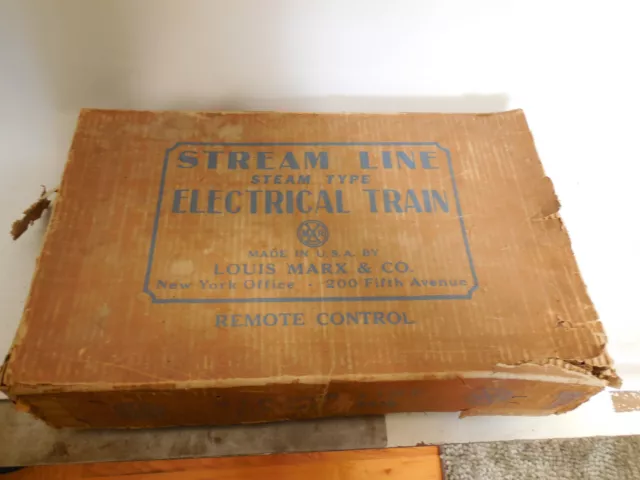 Vintage Louis Marx Stream Line Electrical Train Set with Track & Origional Box