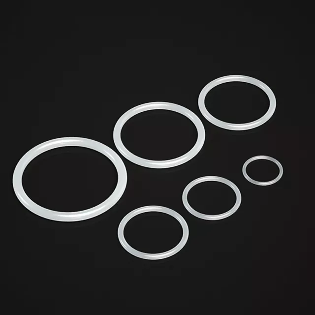 Food Grade O-Ring 5mm Cross Section Clear Silicone Rubber O Rings 15mm-150mm OD 3