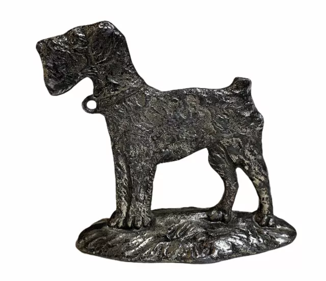 Irish Terrier Airedale Lakeland Figurine Vintage Dog Figure Metal 2.75" Japan