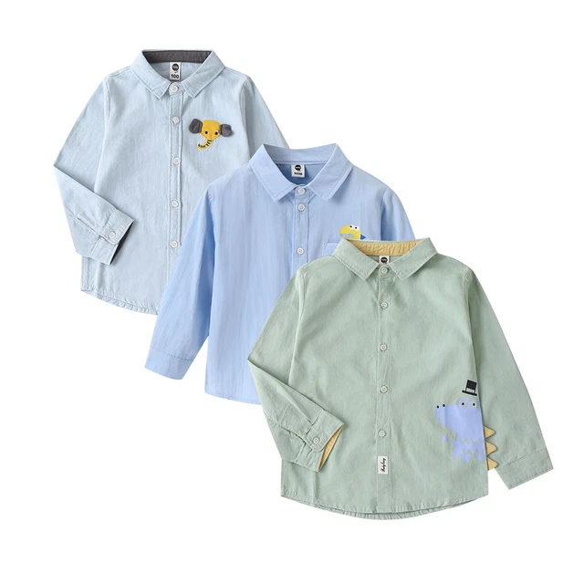 Camicia bambini neonati bambini bambine maniche lunghe ragazzi camicie giovani grandi