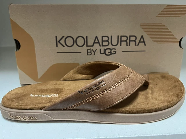 Koolaburra by UGG Chestnut Men's Treeve Sandal Flip-Flop, US 11