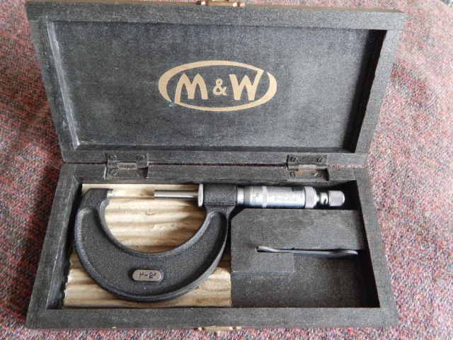 Vintage M&W Micrometer 0-1" Moore & Wright, Boxed