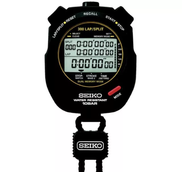 Seiko SVAS009 Swimming Stopwatch - Black